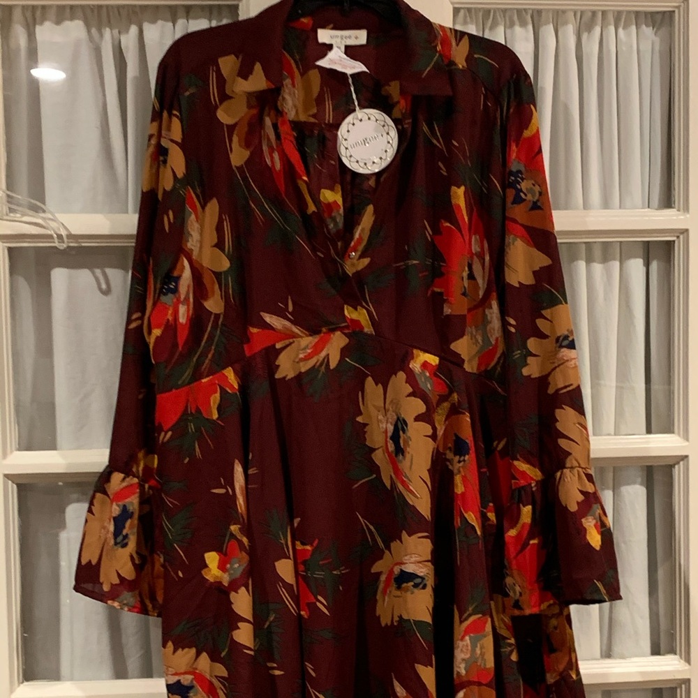 Umgee Burgundy dress
